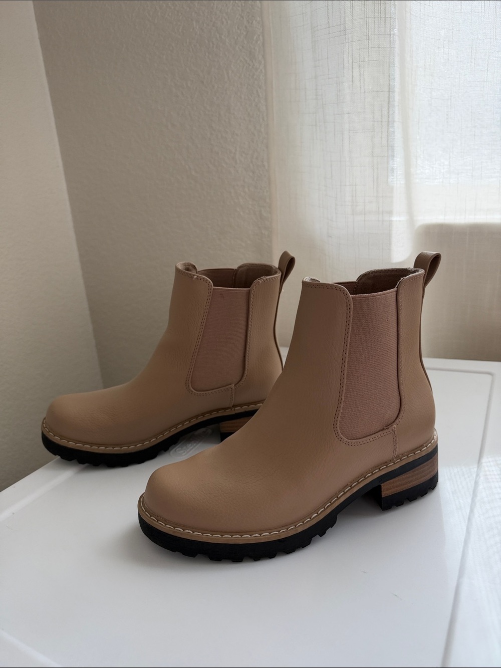 Universal Thread Taupe Chelsea Ankle Boots